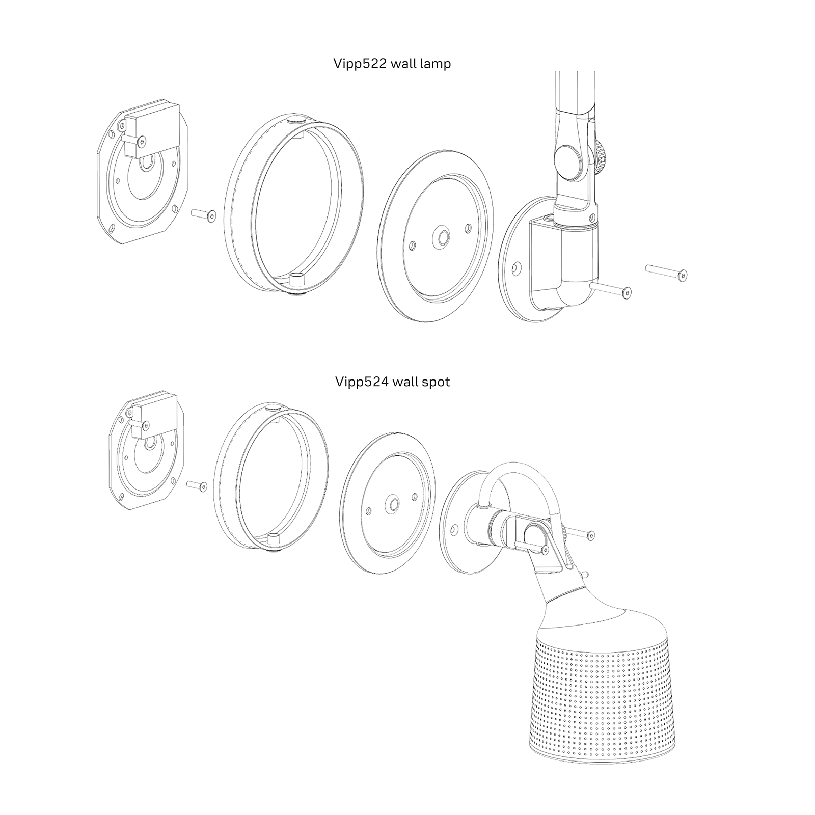 Vipp 895 Wall Mount Adapter 壁燈底座