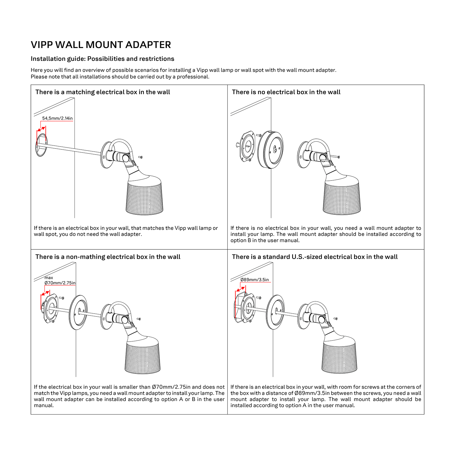 Vipp 895 Wall Mount Adapter 壁燈底座