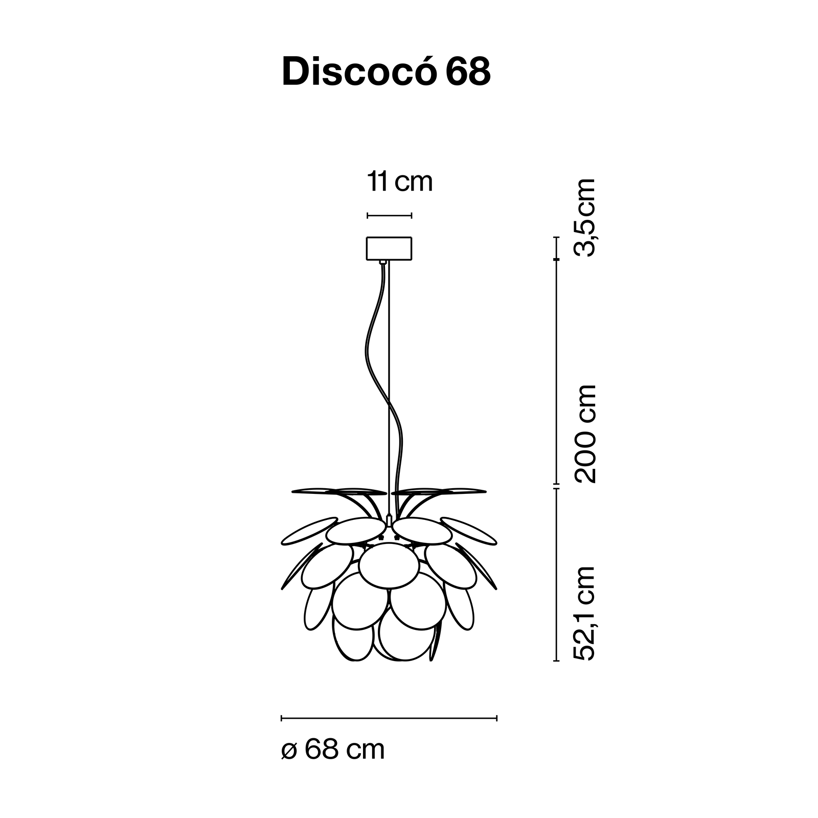 Marset Discoco 68 Suspension Lamp Oak 圓葉系列 吊燈 - 橡木款