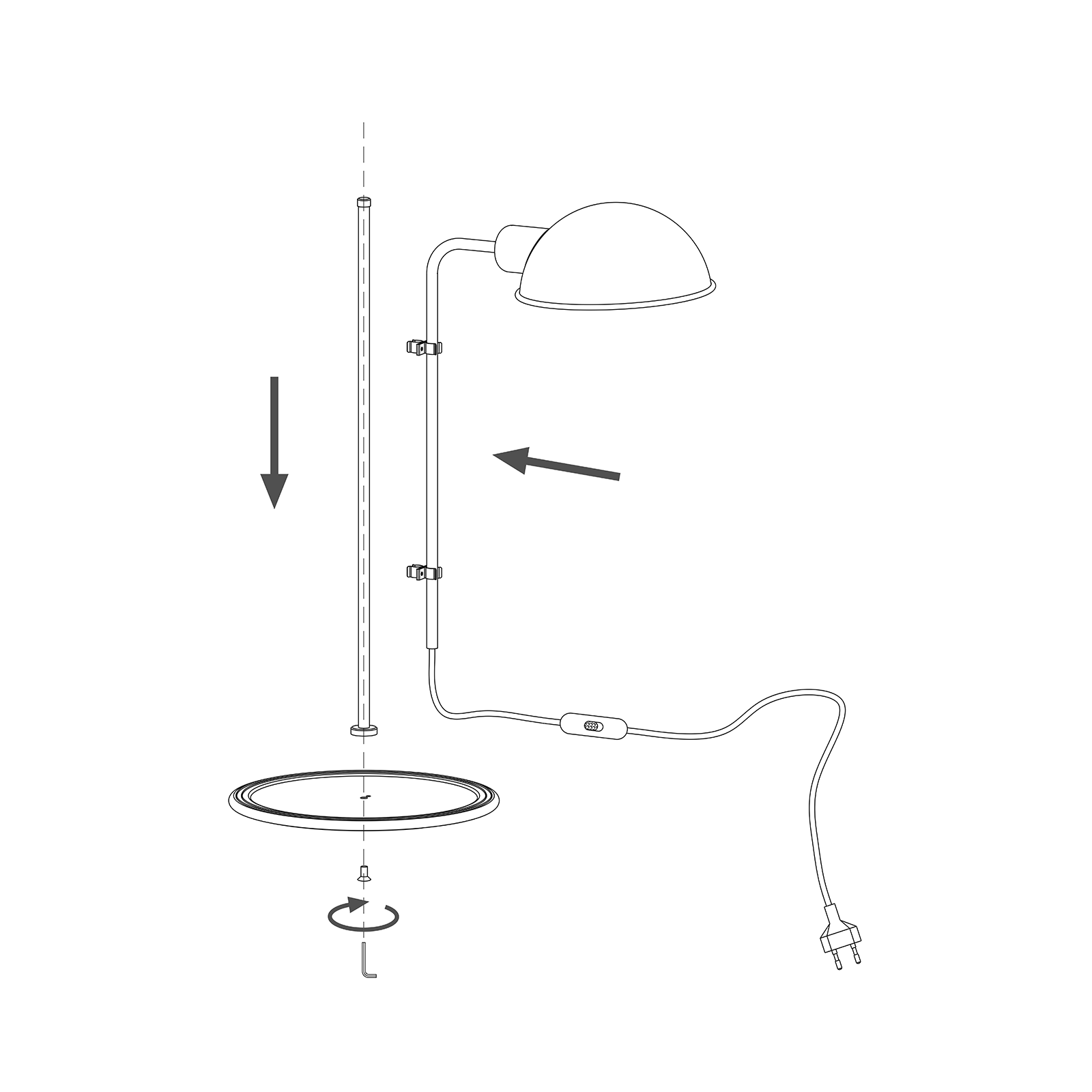 Marset Funiculi Table Lamp 線條系列 金屬桌燈