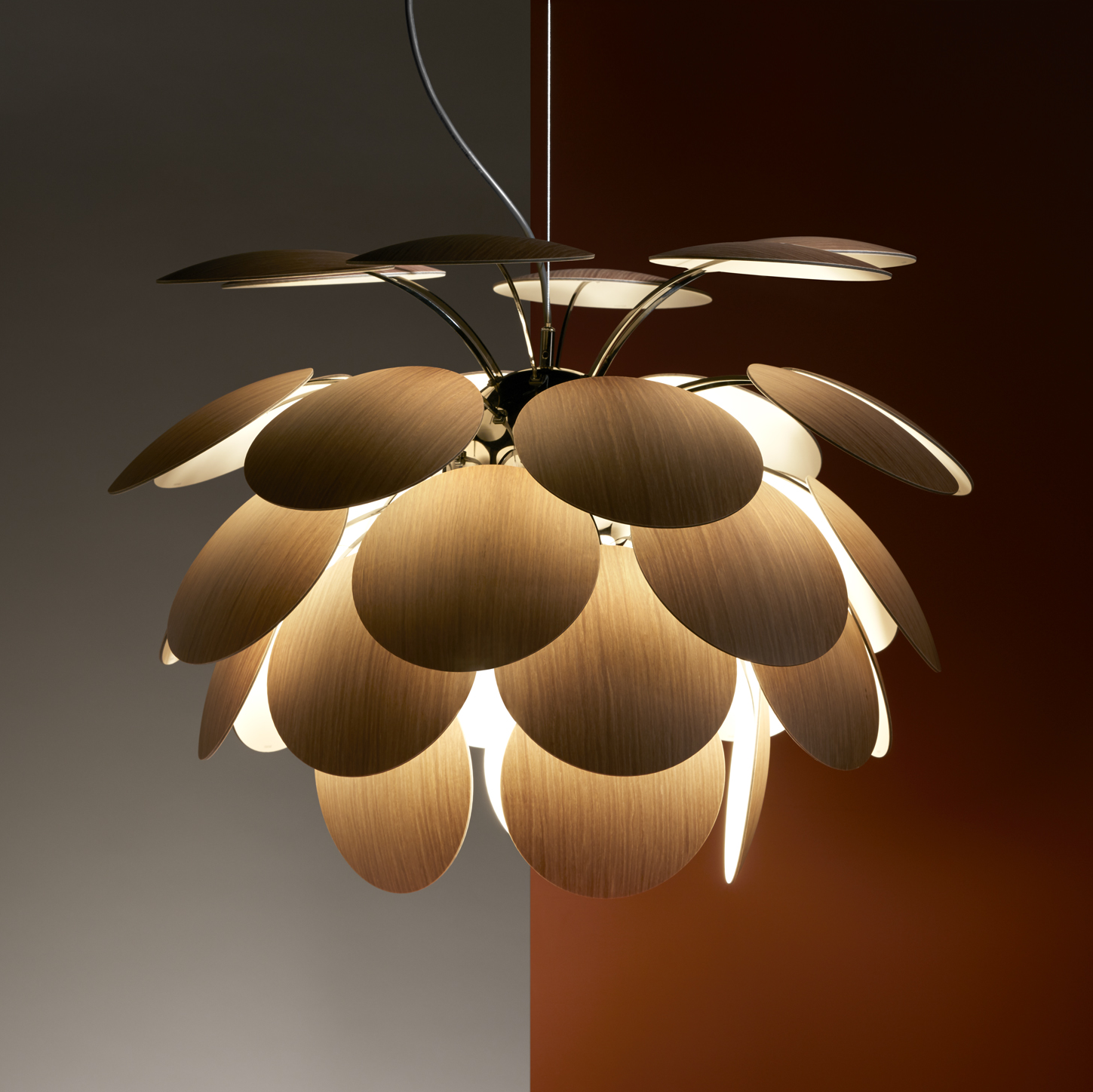 Marset Discoco 68 Suspension Lamp Oak 圓葉系列 吊燈 - 橡木款