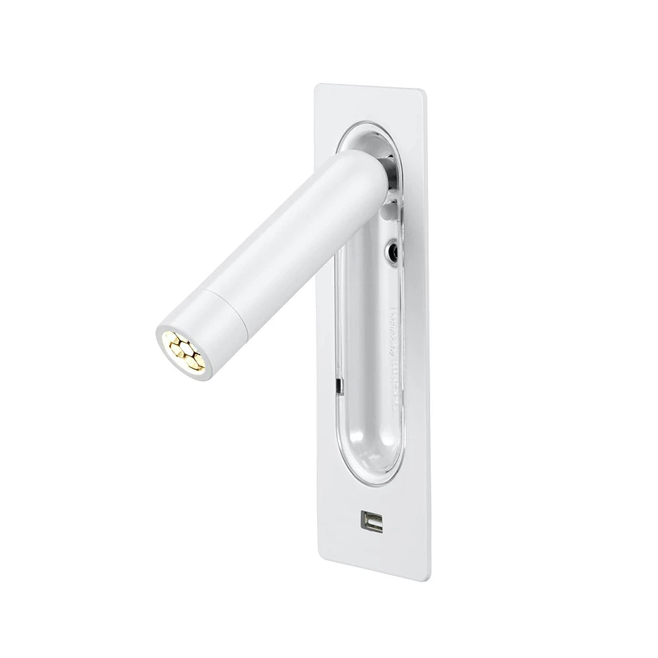 Marset Ledtube RSC USB Wall Lamp 圓管系列 嵌入式壁燈 - 含 USB 插座