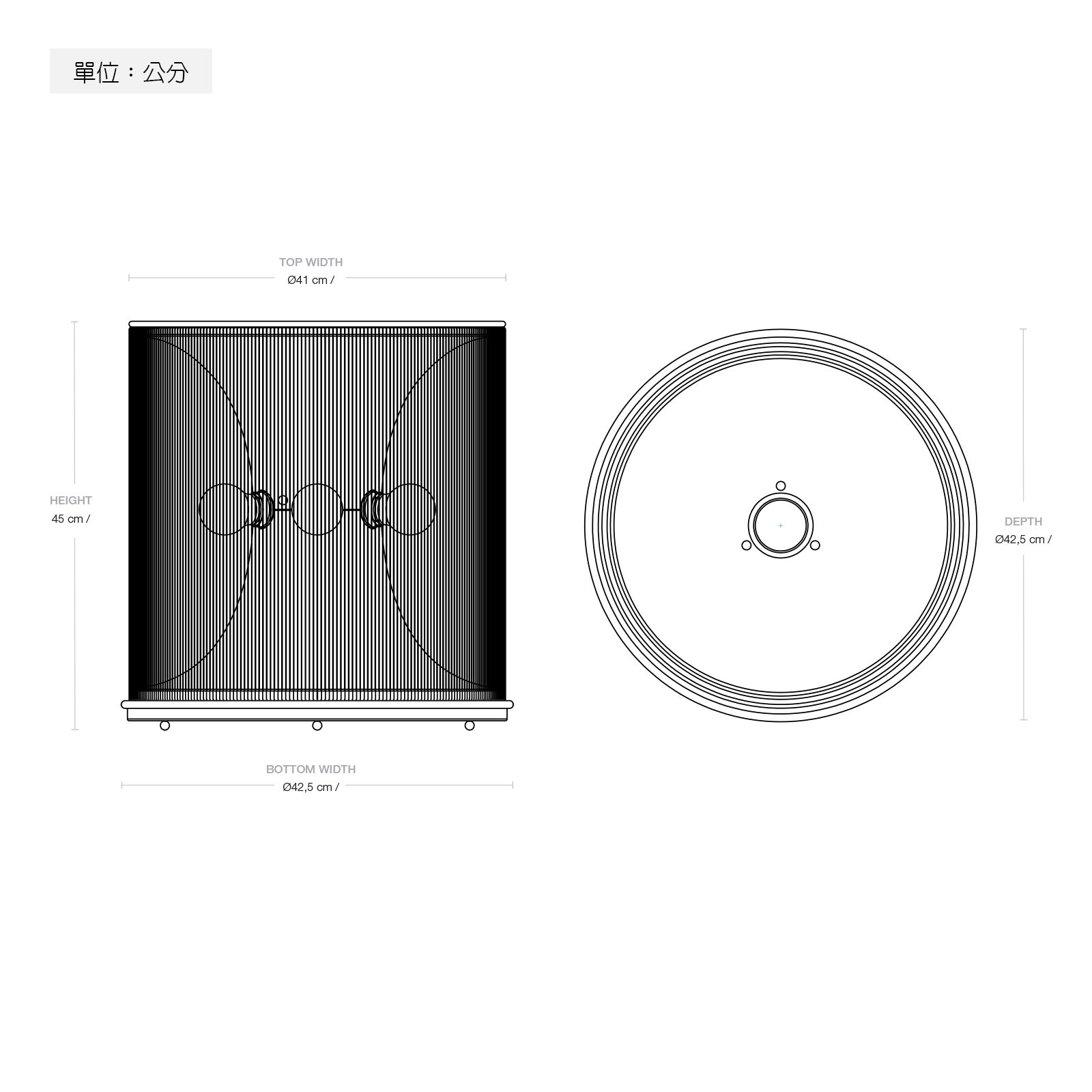 Gubi Model 597 Floor Lamp 流蘇系列 圓形落地燈