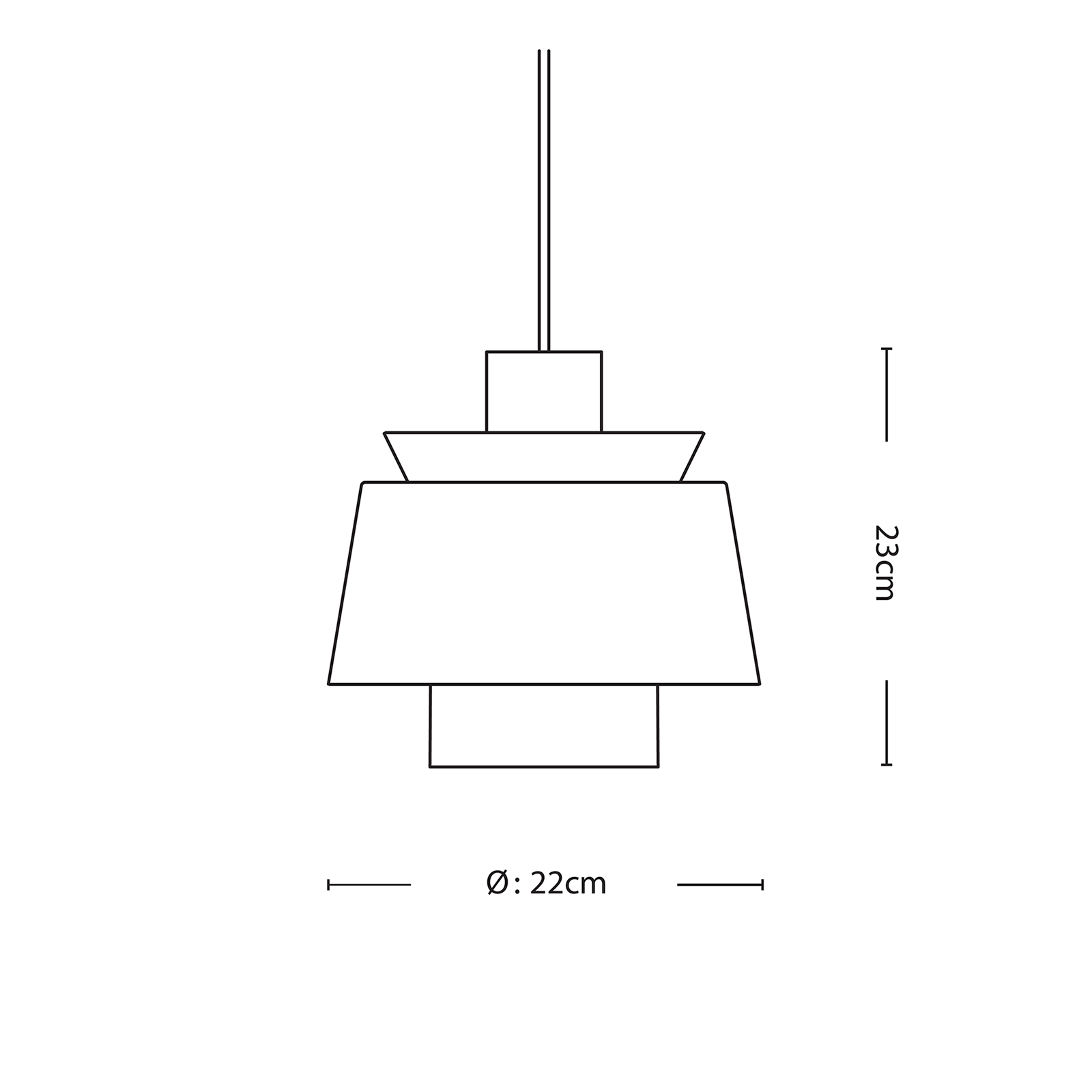 &Tradition Utzon JU1 Pendant Lamp 立領系列 金屬吊燈 - 圓直徑 22 cm