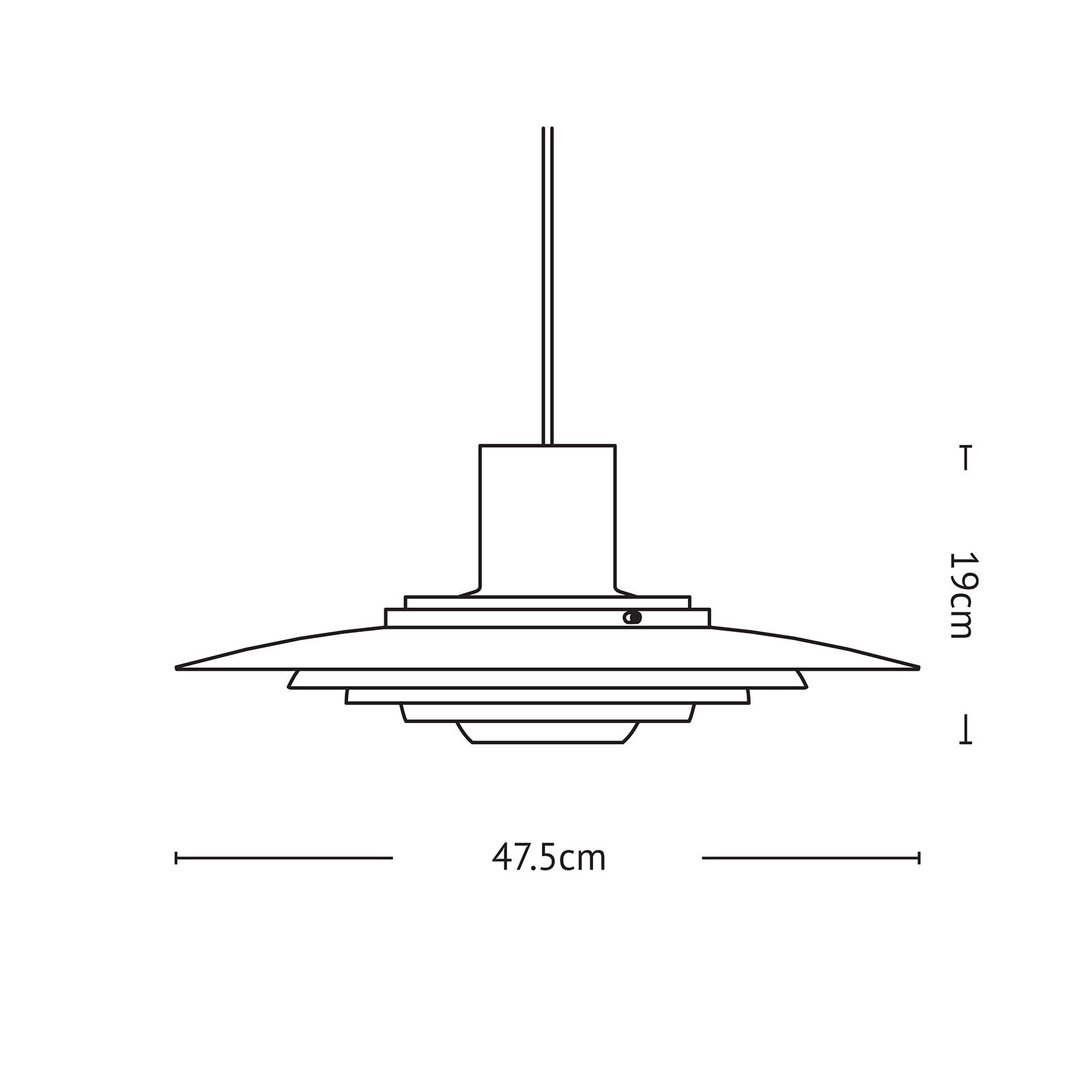 &Tradition P376 KF1 Pendant Lamp 同心圓系列 金屬吊燈 - 圓直徑 47.5 cm