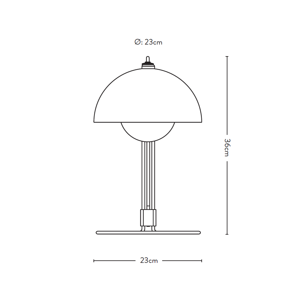 &Tradition Flowerpot VP4 Table Lamp 圓頂系列 金屬桌燈